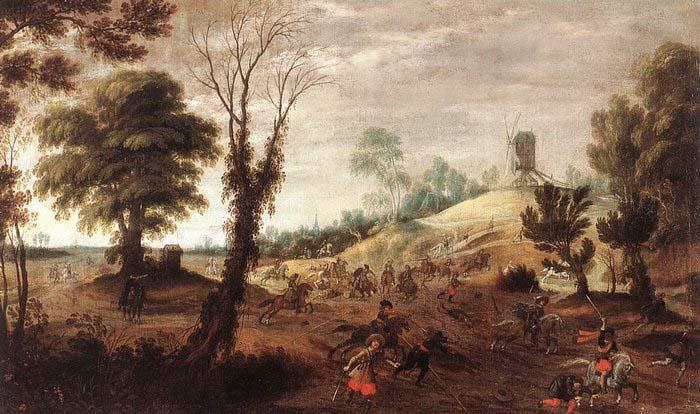Meulener, Pieter Cavalry Skirmish - Oil on canvas Germany oil painting art